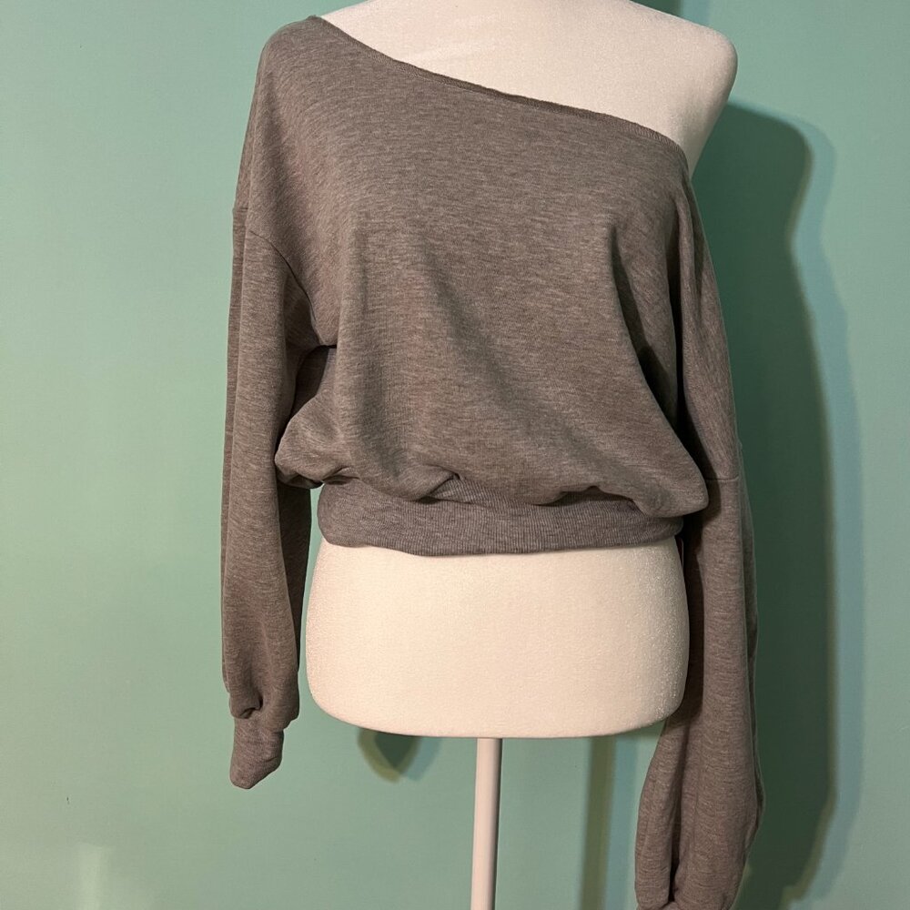 Micas Asymmetrical Neck Long-Sleeve Shirt Size M - Picture 3 of 6